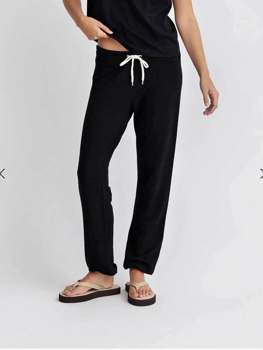 Monrow Supersoft Vintage Sweatpant Black Joggers Small
